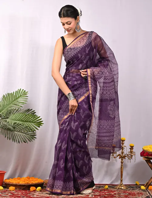 Lightweight Bagru Print Kota Sarees